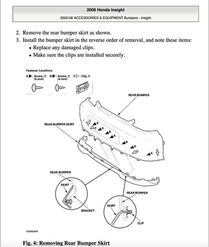 Honda Insight 2000-2006 Service Manual Repair, Workshop Service Repair, INSTANT Download PDF