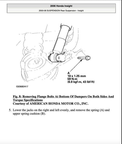 Honda Insight 2000-2006 Service Manual Repair, Workshop Service Repair, INSTANT Download PDF