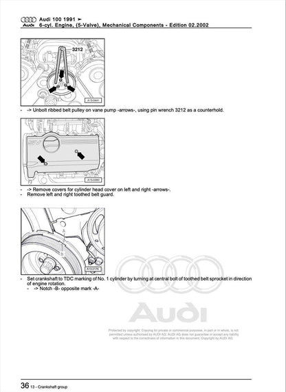 Audi 100 1991-1997 Service Manual Repair, Workshop Service Repair, INSTANT Download PDF