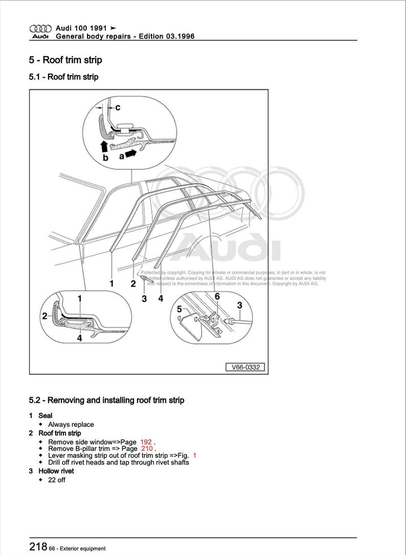Audi 100 1991-1997 Service Manual Repair, Workshop Service Repair, INSTANT Download PDF