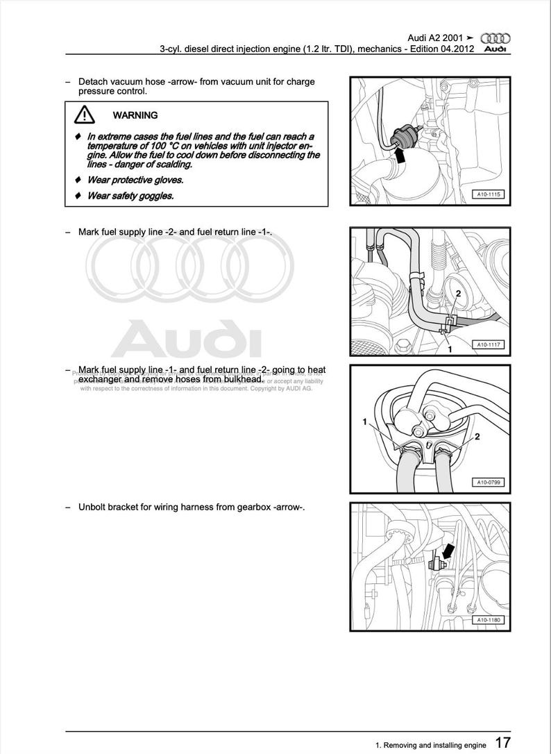 Audi A2 2000-2005 Service Manual Repair, Workshop Service Repair, INSTANT Download PDF