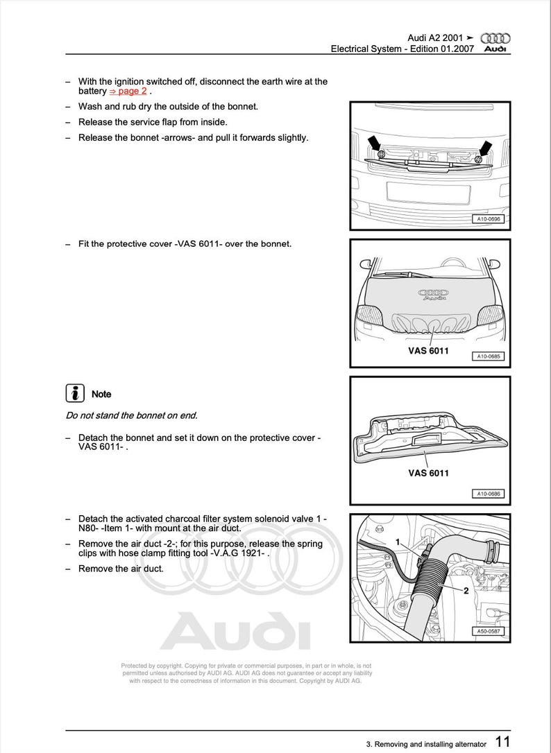 Audi A2 2000-2005 Service Manual Repair, Workshop Service Repair, INSTANT Download PDF