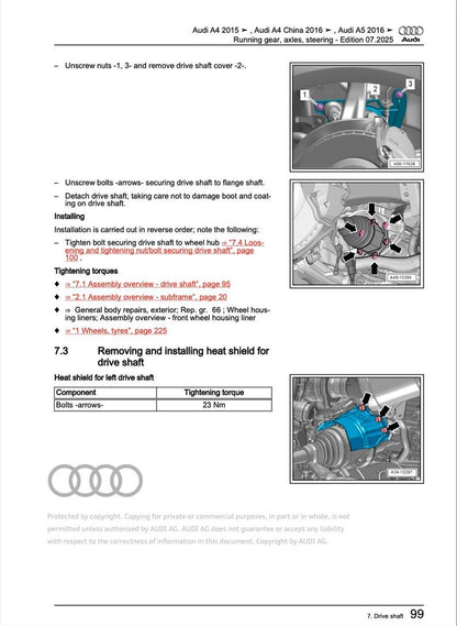 Audi A5 2016-2021 Service Manual Repair, Workshop Service Repair, INSTANT Download PDF