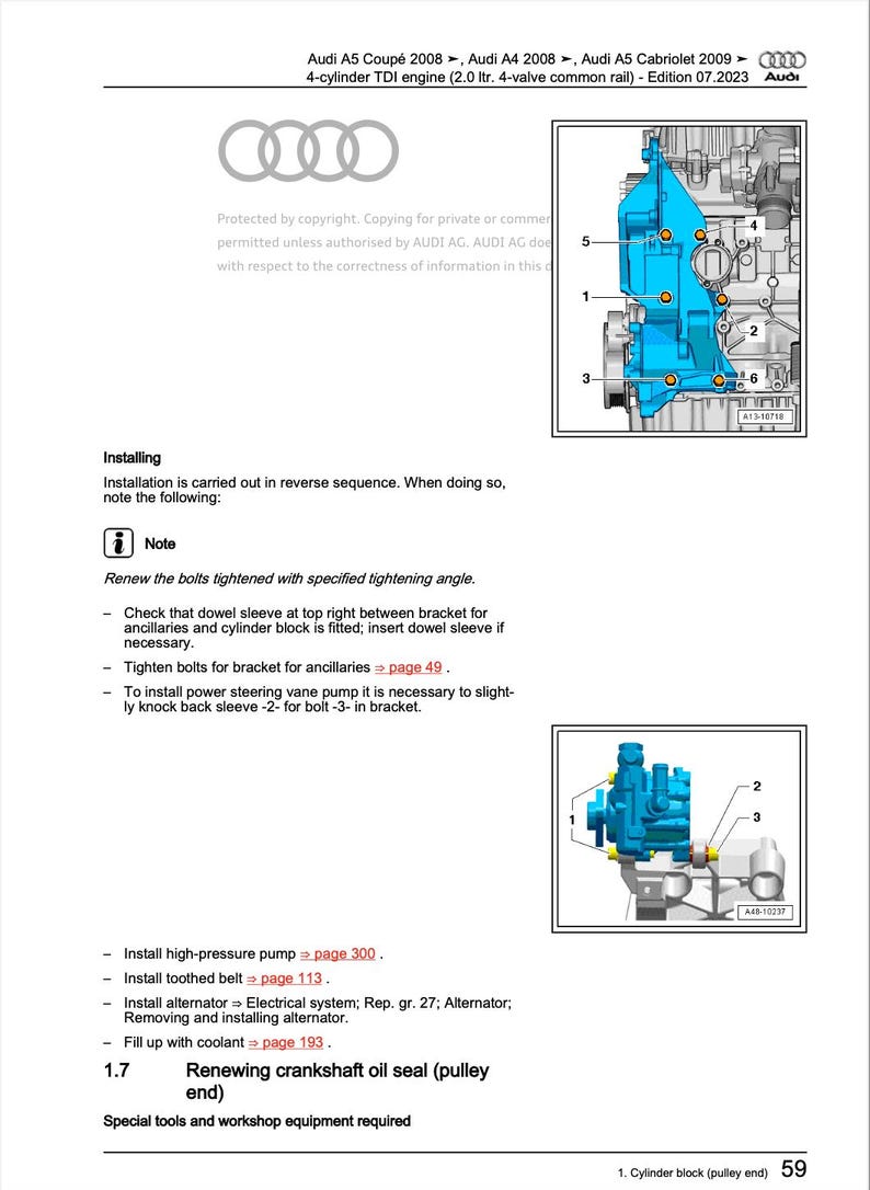 Audi A5 Coupe 2011-2016 Service Manual Repair, Workshop Service Repair, INSTANT Download PDF