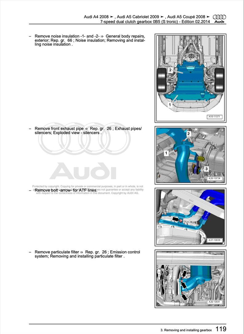 Audi A5 Coupe 2011-2016 Service Manual Repair, Workshop Service Repair, INSTANT Download PDF