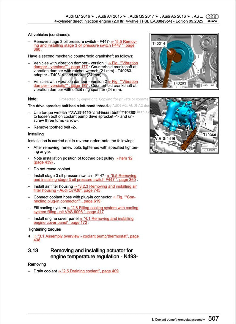 Audi A7 2018-2022 Service Manual Repair, Workshop Service Repair, INSTANT Download PDF