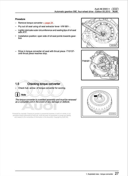 Audi A8 2003-2009 Service Manual Repair, Workshop Service Repair, INSTANT Download PDF