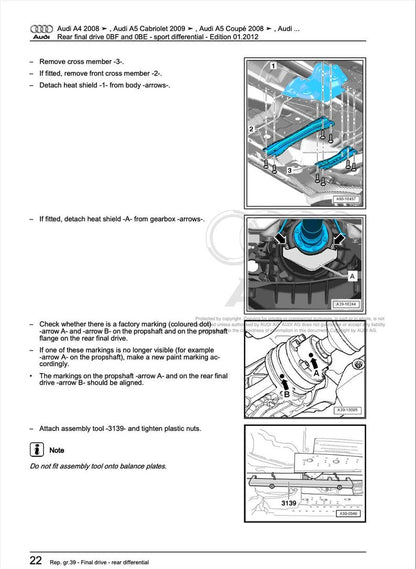 Audi A8 2010-2014 Service Manual Repair, Workshop Service Repair, INSTANT Download PDF