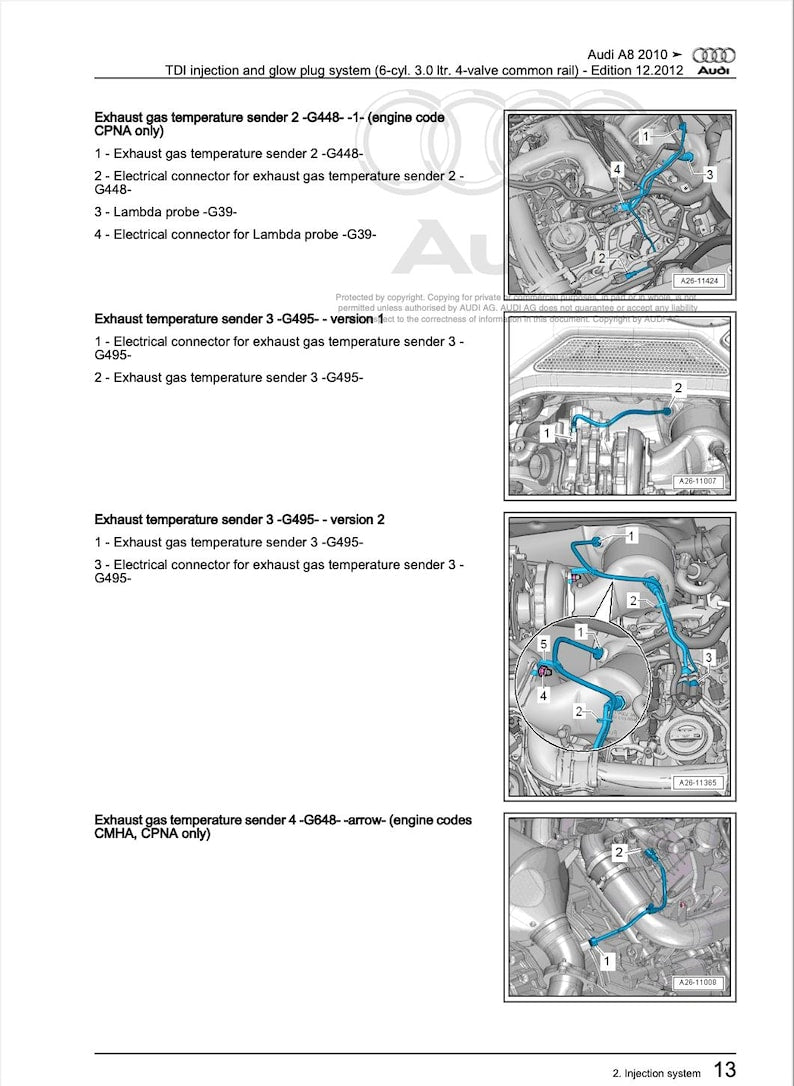 Audi A8 2010-2014 Service Manual Repair, Workshop Service Repair, INSTANT Download PDF