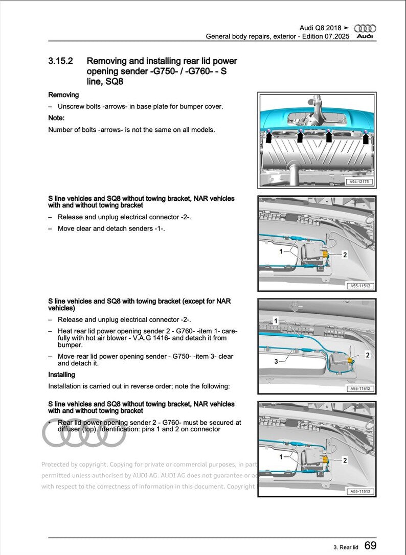 Audi Q8 2018-2023 Service Manual Repair, Workshop Service Repair, INSTANT Download PDF