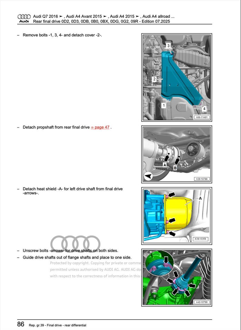 Audi Q8 2024-2025 Service Manual Repair, Workshop Service Repair, INSTANT Download PDF