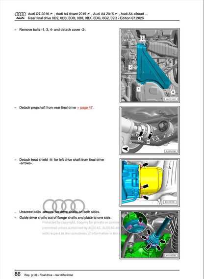 Audi Q8 2024-2025 Service Manual Repair, Workshop Service Repair, INSTANT Download PDF