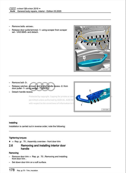 Audi Q8 E-Tron 2022-2025 Service Manual Repair, Workshop Service Repair, INSTANT Download PDF