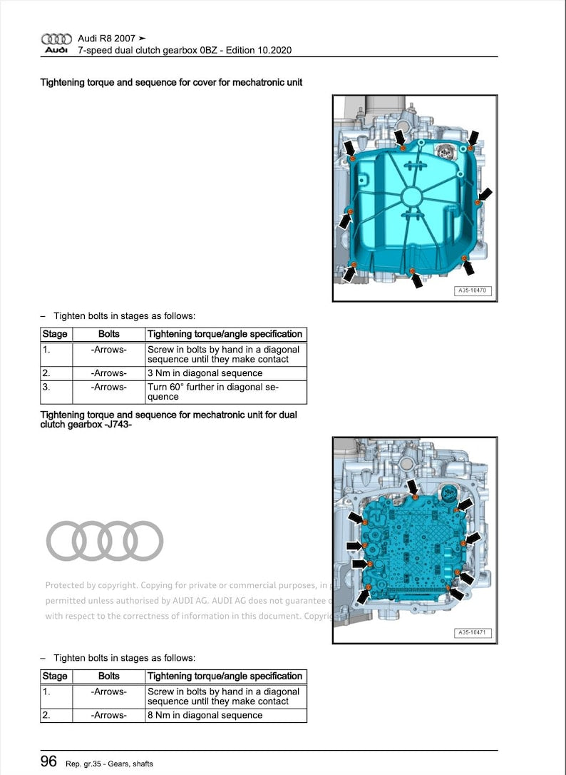 Audi R8 2007-2012 Service Manual Repair, Workshop Service Repair, INSTANT Download PDF