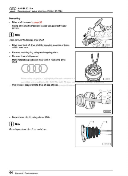 Audi R8 2019-2024 Service Manual Repair, Workshop Service Repair, INSTANT Download PDF