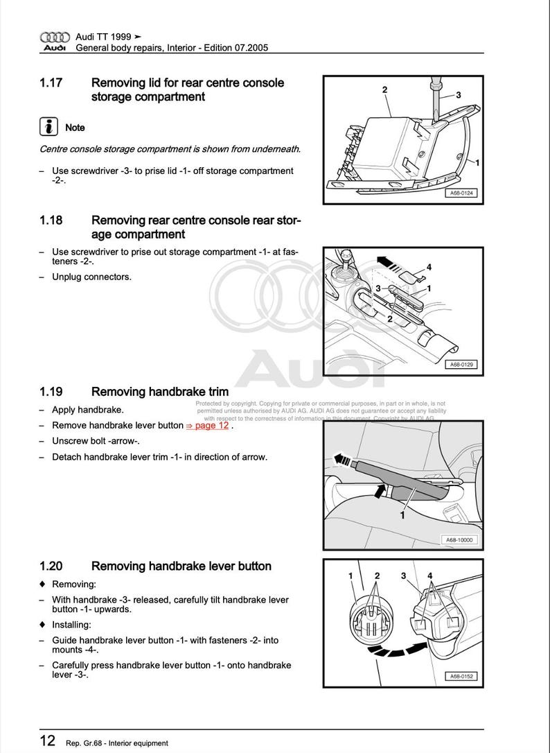 Audi TT 1999-2006 Service Manual Repair, Workshop Service Repair, INSTANT Download PDF