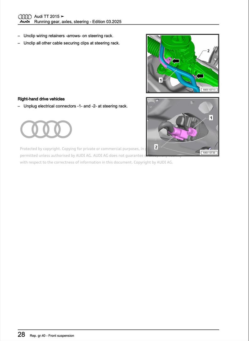 Audi TT 2015-2018 Service Manual Repair, Workshop Service Repair, INSTANT Download PDF