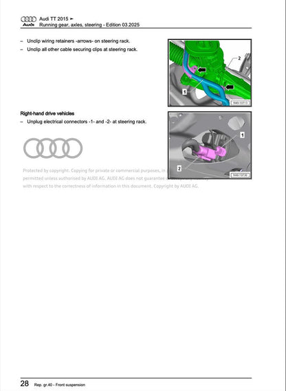 Audi TT 2015-2018 Service Manual Repair, Workshop Service Repair, INSTANT Download PDF