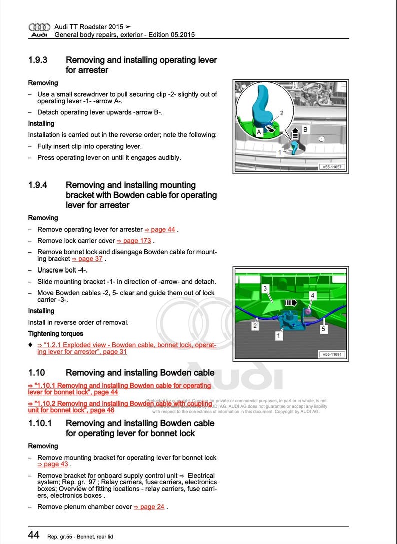 Audi TT 2019-2023 Service Manual Repair, Workshop Service Repair, INSTANT Download PDF
