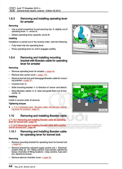 Audi TT 2019-2023 Service Manual Repair, Workshop Service Repair, INSTANT Download PDF