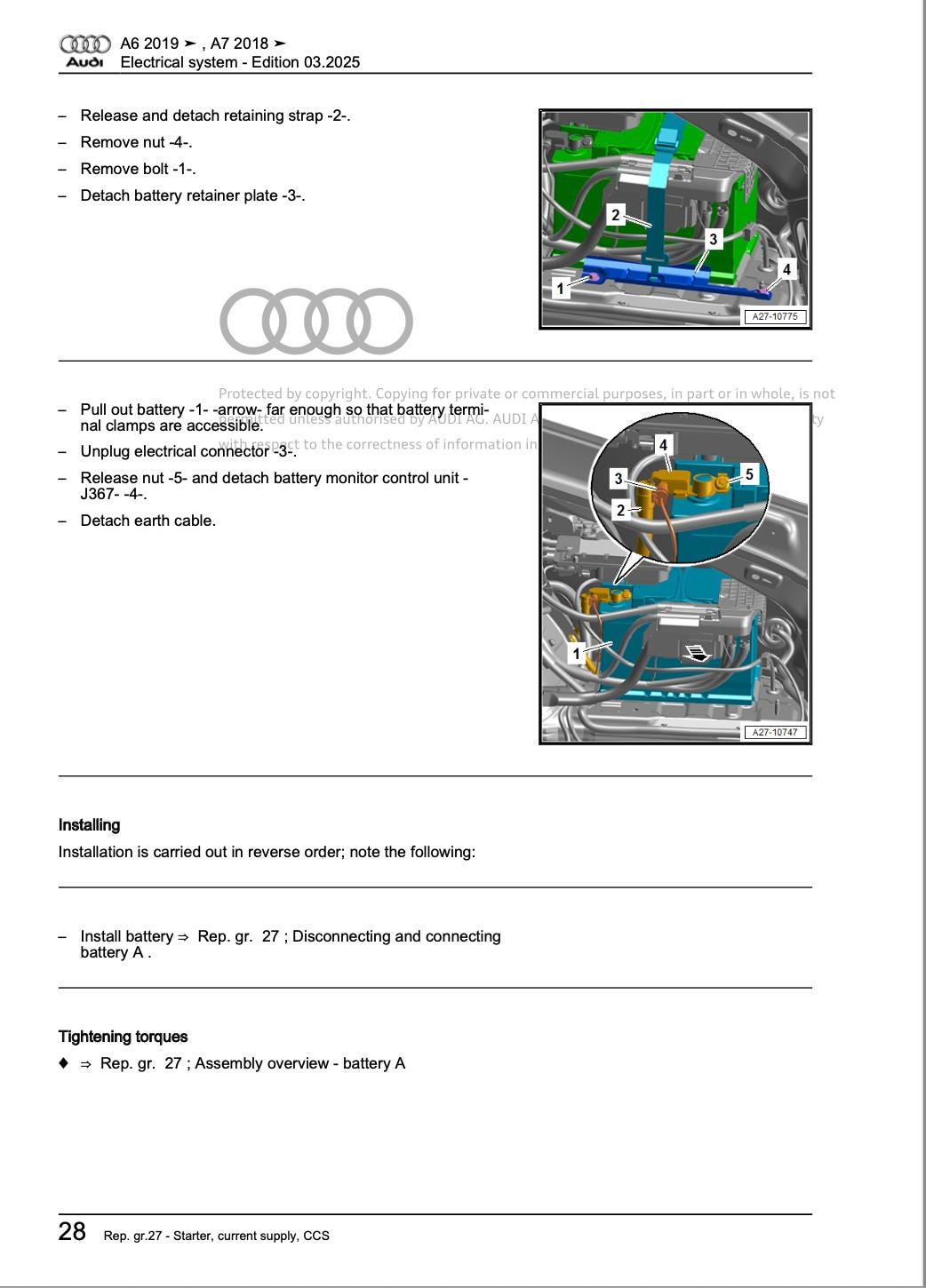 Audi A6 C8 2018-2025 Comprehensive Digital Service Repair Workshop Manual PDF