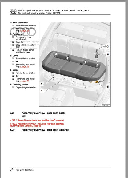 Audi A6 C8 2018-2025 Comprehensive Digital Service Repair Workshop Manual PDF