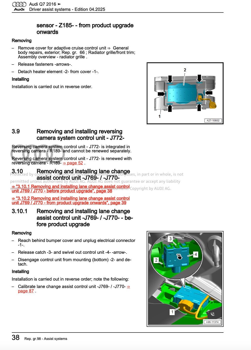 Audi Q7 2015-2024 Comprehensive Service Repair Workshop Manual PDF Download