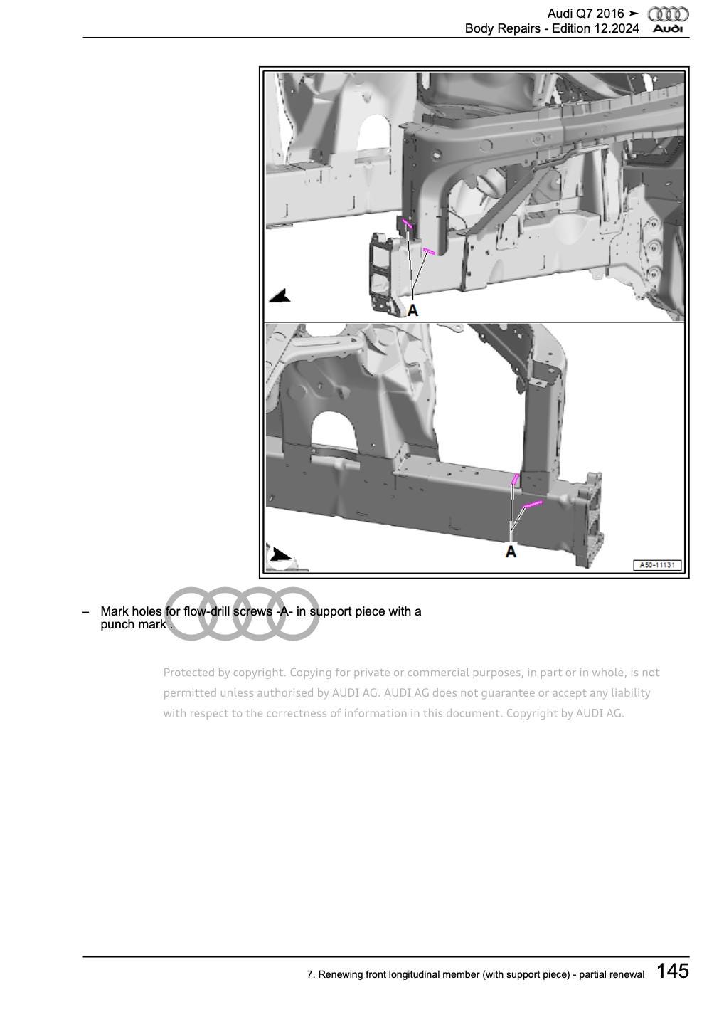 Audi Q7 2015-2024 Comprehensive Service Repair Workshop Manual PDF Download
