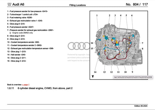 Audi A6 C8 2018-2025 Comprehensive Digital Service Repair Workshop Manual PDF
