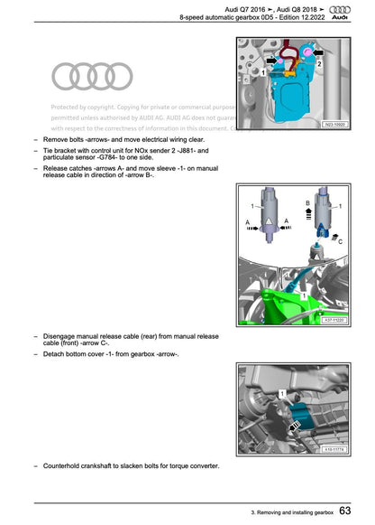 Audi Q7 2015-2024 Comprehensive Service Repair Workshop Manual PDF Download