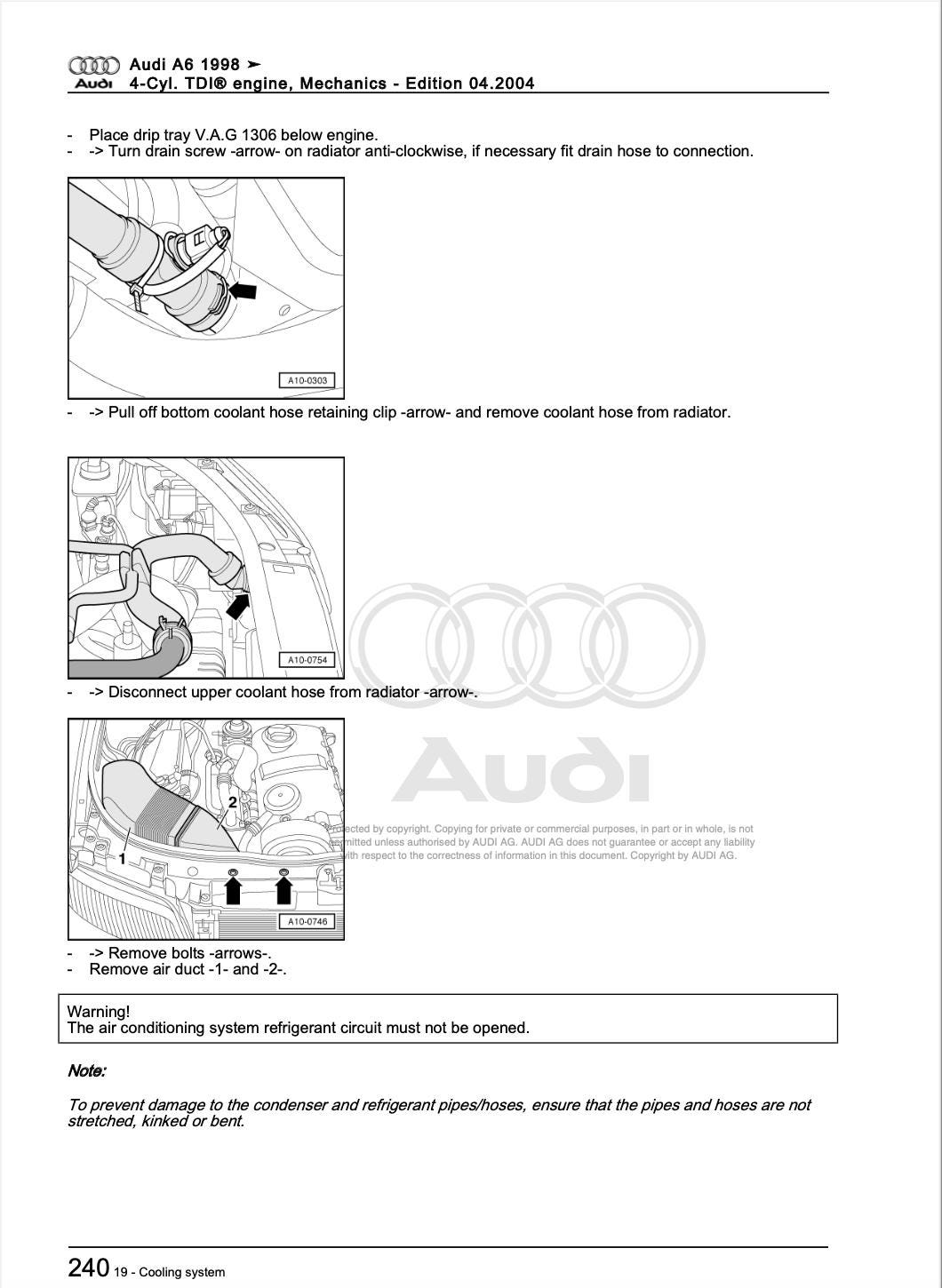 Audi A6 (1997-2005) Comprehensive Digital Service & Repair Workshop Manual PDF
