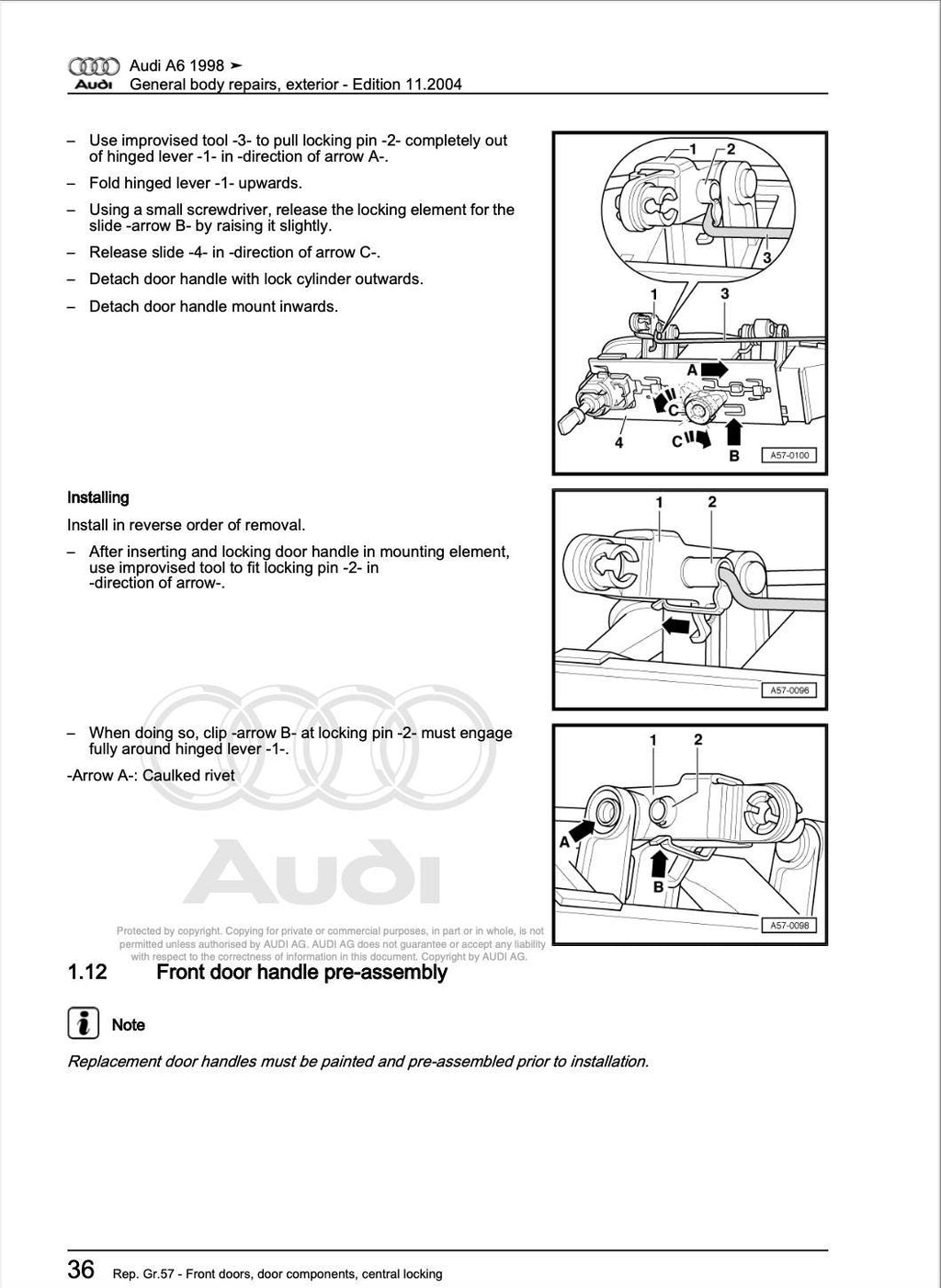 Audi A6 (1997-2005) Comprehensive Digital Service & Repair Workshop Manual PDF