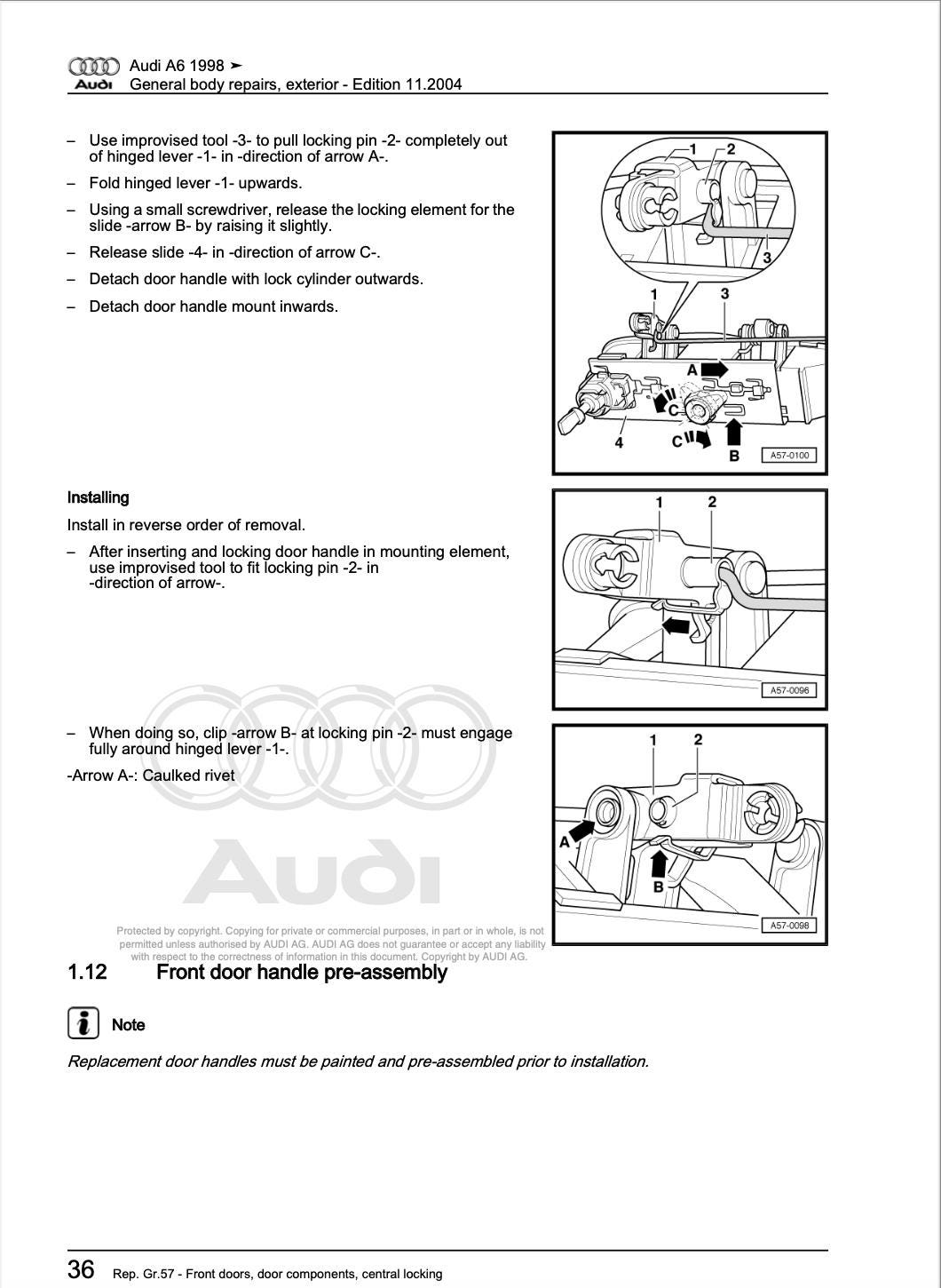 Audi A6 (1997-2005) Comprehensive Digital Service & Repair Workshop Manual PDF
