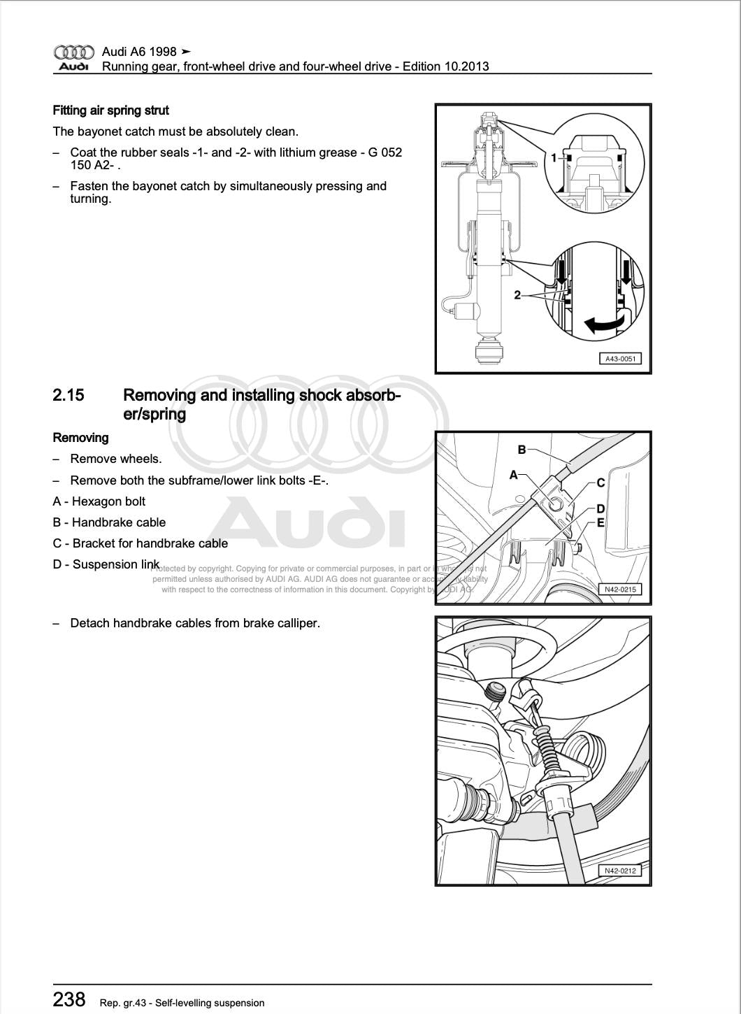 Audi A6 (1997-2005) Comprehensive Digital Service & Repair Workshop Manual PDF