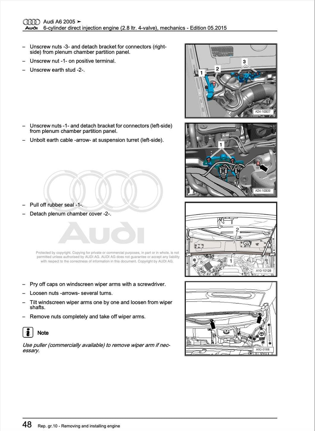 Audi A6 2005-2011 Digital Service Repair Workshop Manual PDF Download