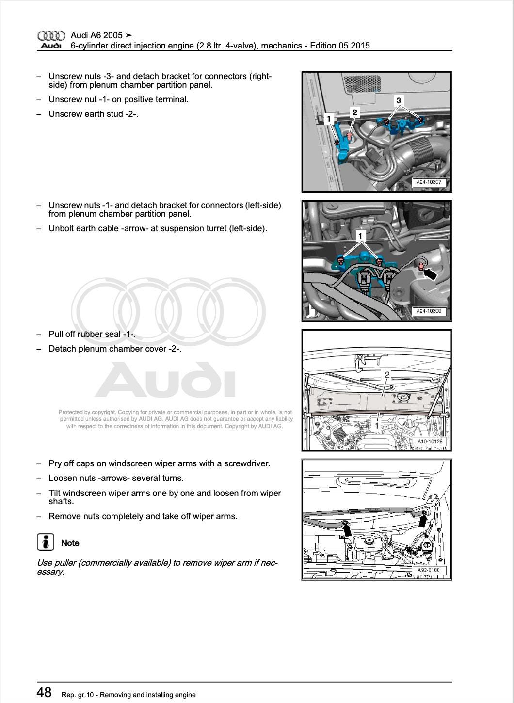 Audi A6 2005-2011 Digital Service Repair Workshop Manual PDF Download
