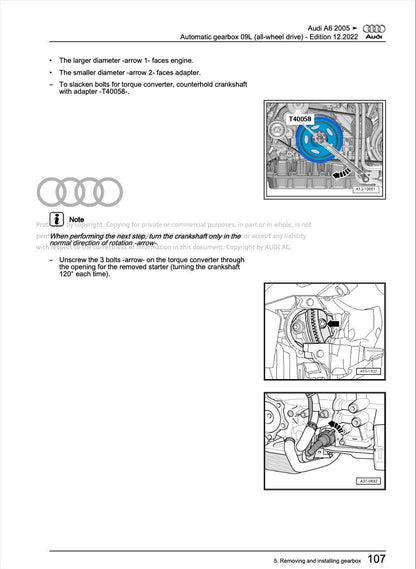 Audi A6 2005-2011 Digital Service Repair Workshop Manual PDF Download