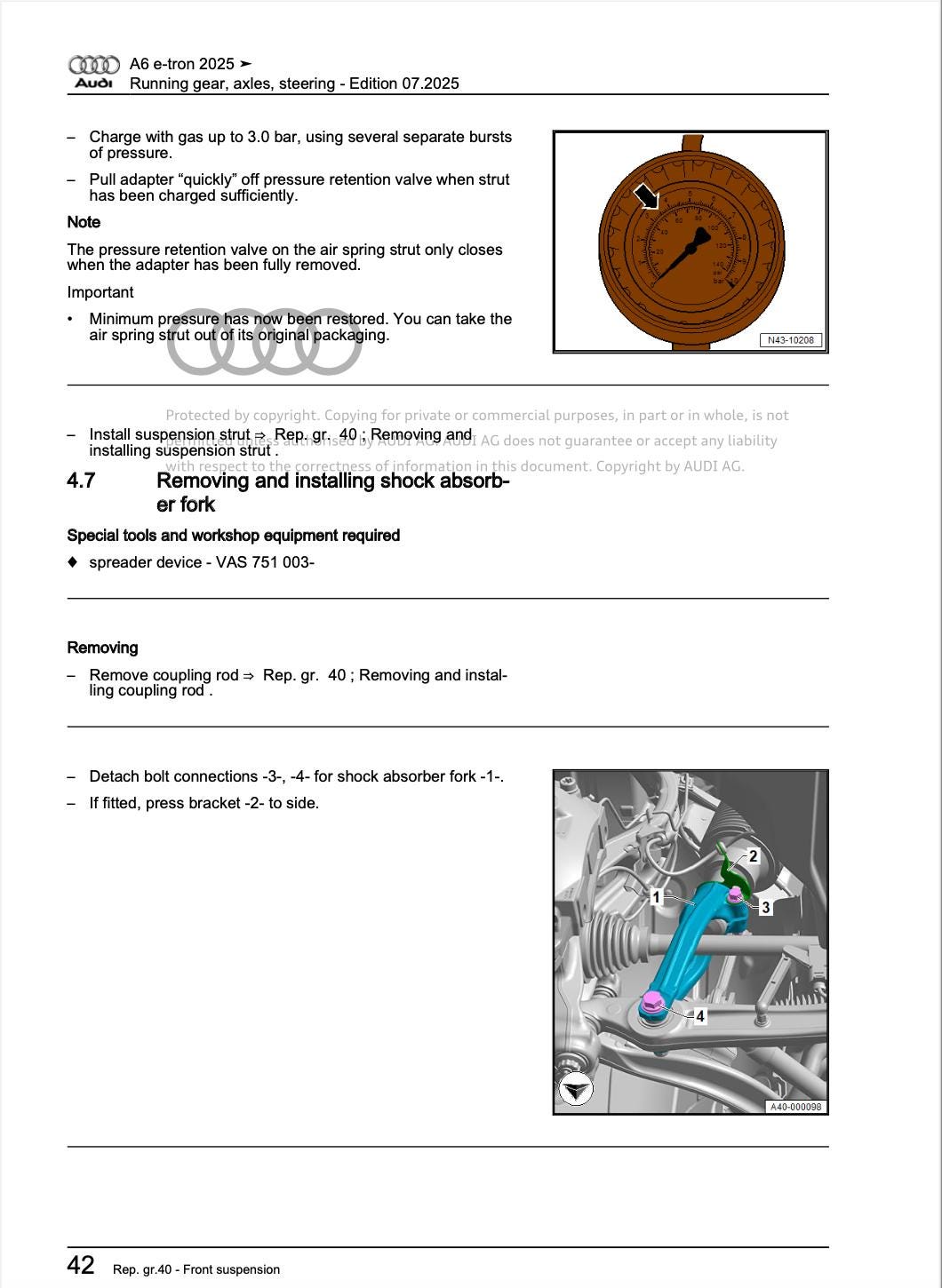 Audi A6 E-Tron 2025 Official Workshop Service Repair Manual PDF Download