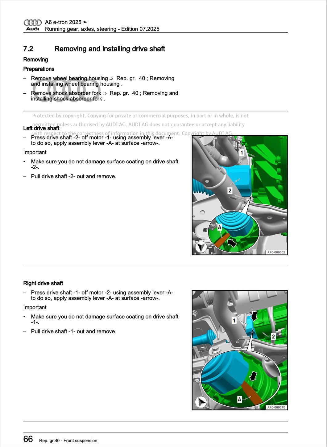 Audi A6 E-Tron 2025 Official Workshop Service Repair Manual PDF Download