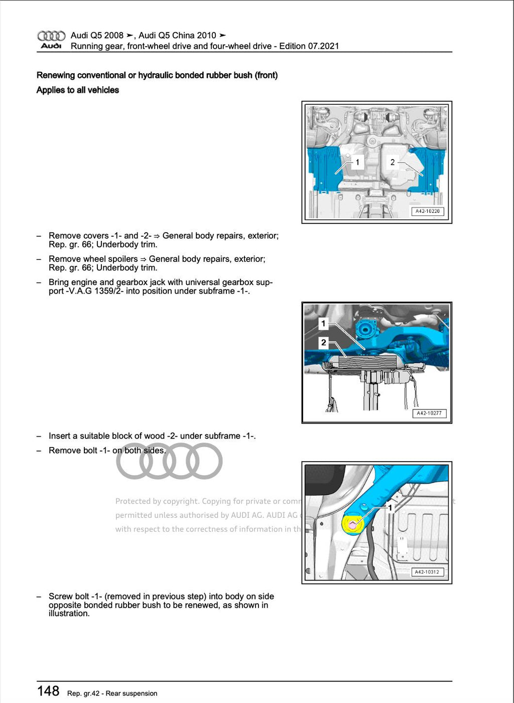 Audi Q5 2008-2012 Complete Workshop Repair Service Manual PDF Download