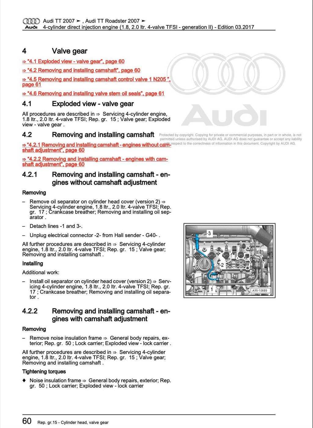 Audi TT 2006-2010 Service & Repair Workshop Manual PDF Instant Access