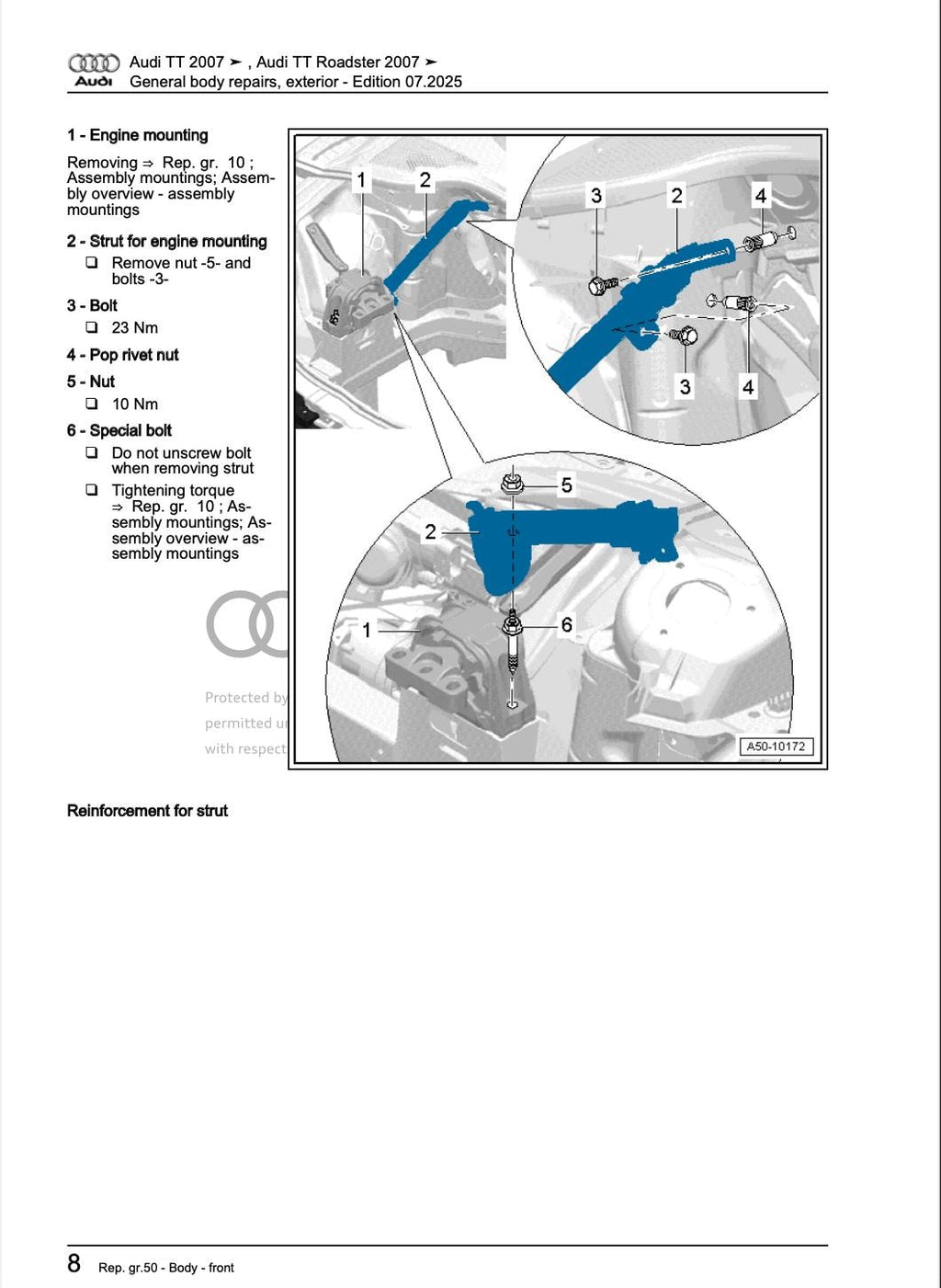 Audi TT 2006-2010 Service & Repair Workshop Manual PDF Instant Access