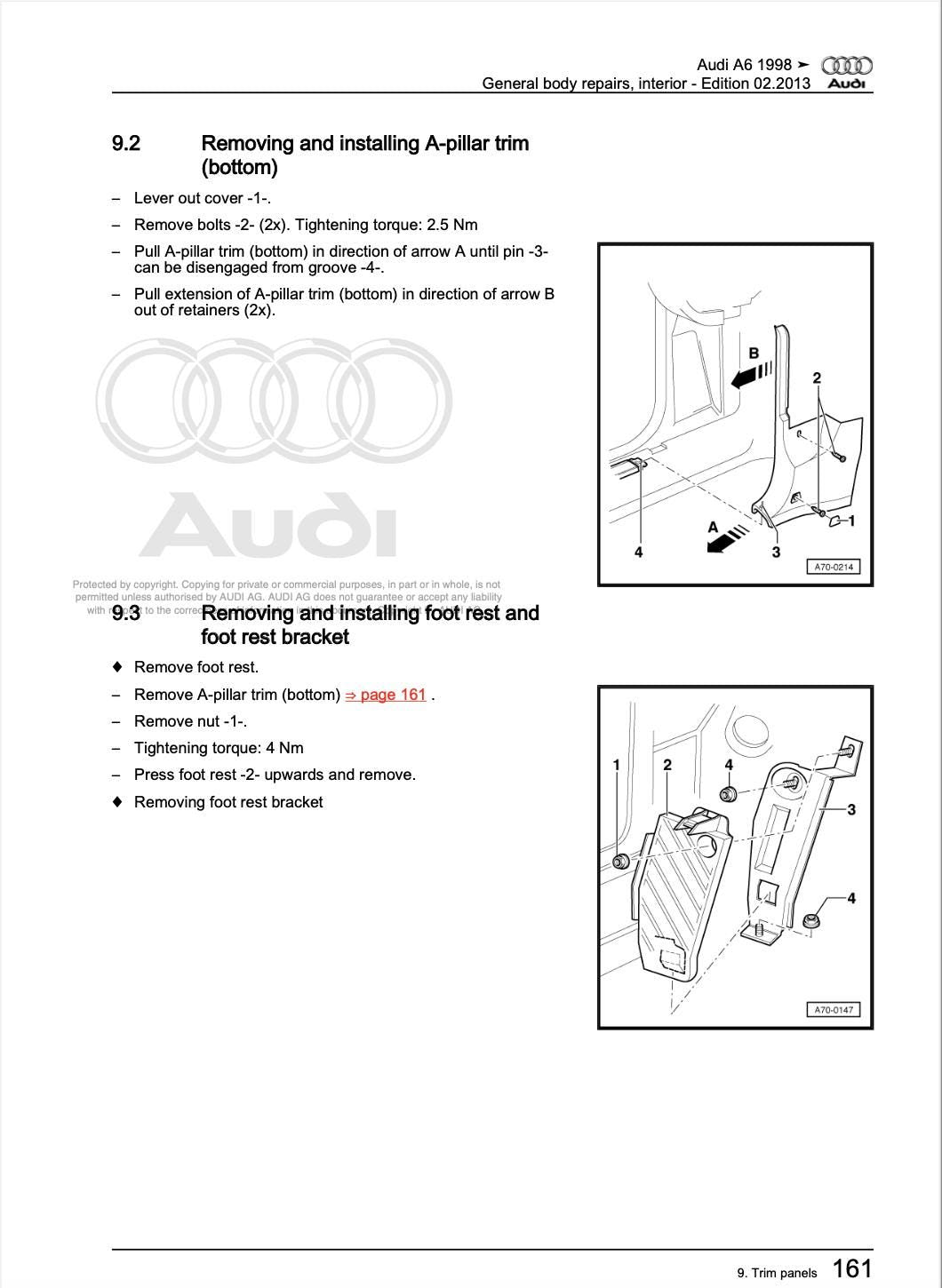 Audi A6 (1997-2005) Comprehensive Digital Service & Repair Workshop Manual PDF