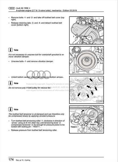 Audi A6 (1997-2005) Comprehensive Digital Service & Repair Workshop Manual PDF
