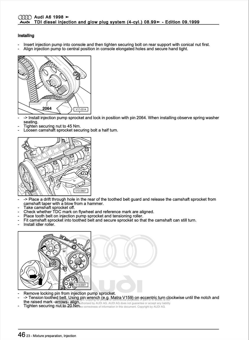 Audi A6 (1997-2005) Comprehensive Digital Service & Repair Workshop Manual PDF
