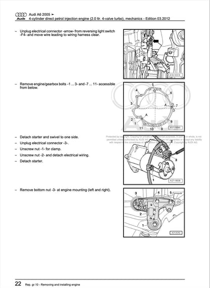Audi A6 2005-2011 Digital Service Repair Workshop Manual PDF Download
