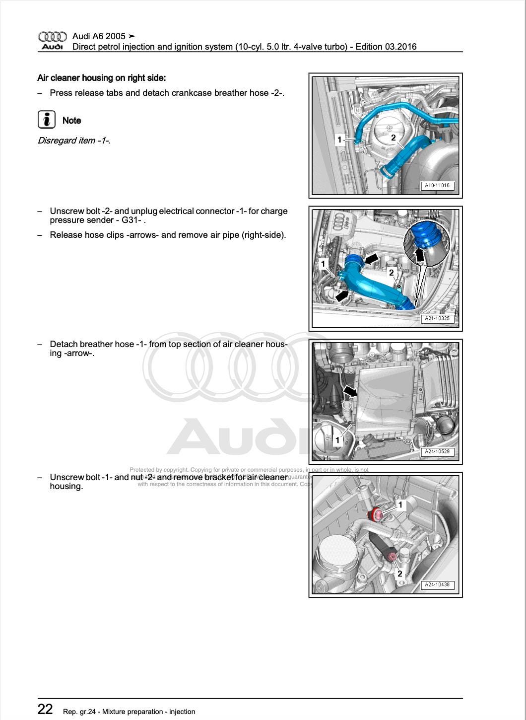 Audi A6 2005-2011 Digital Service Repair Workshop Manual PDF Download