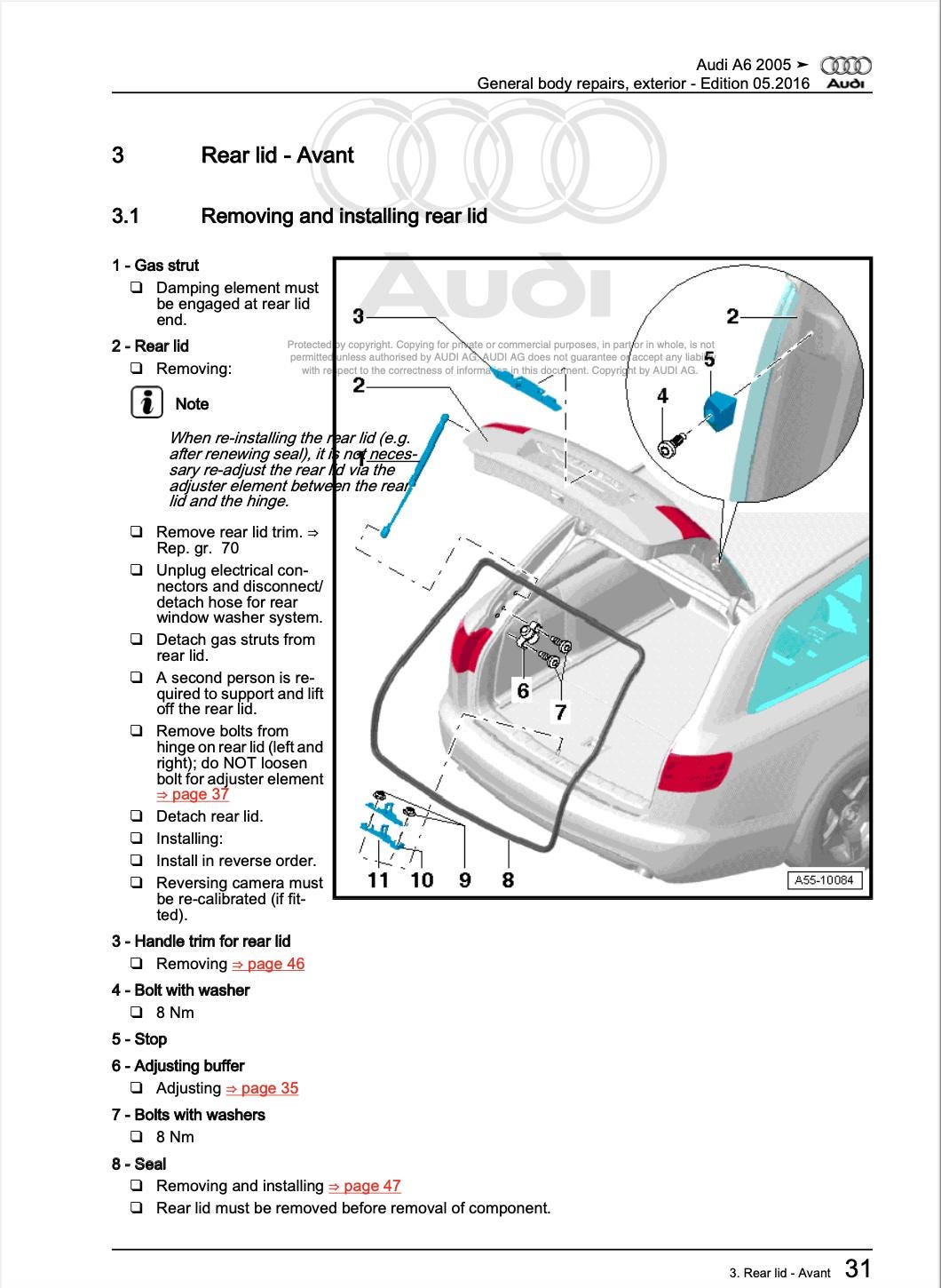 Audi A6 2005-2011 Digital Service Repair Workshop Manual PDF Download