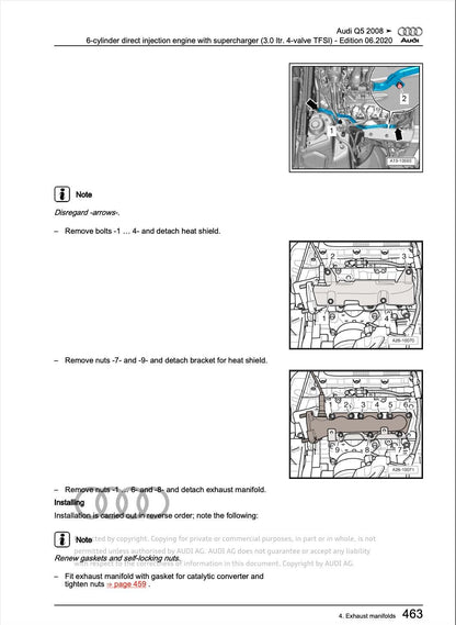Audi Q5 2008-2012 Complete Workshop Repair Service Manual PDF Download
