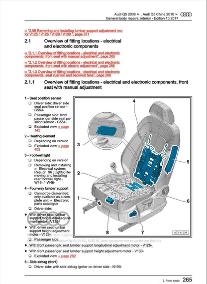 Audi Q5 2008-2012 Complete Workshop Repair Service Manual PDF Download